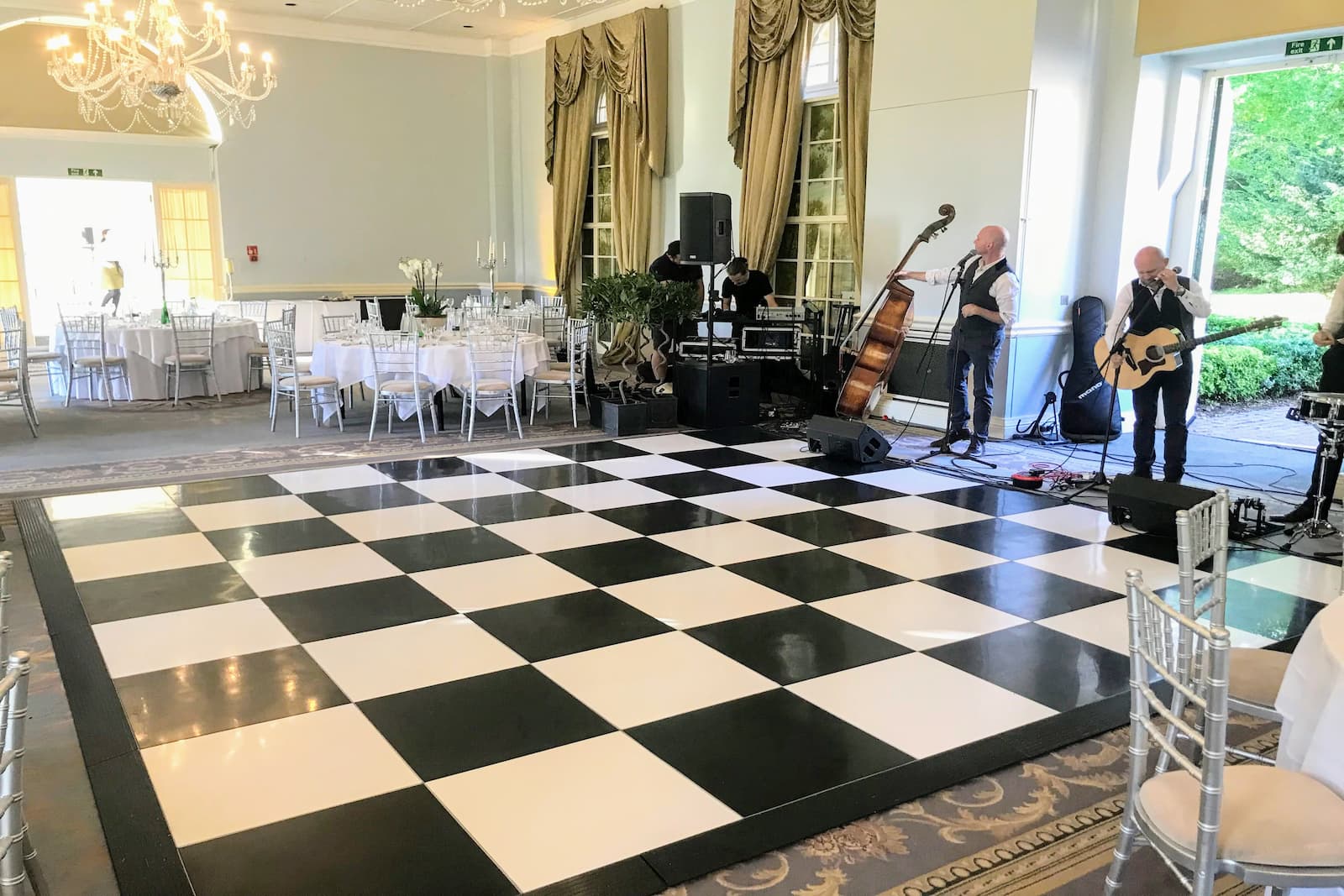 checkered dance floor