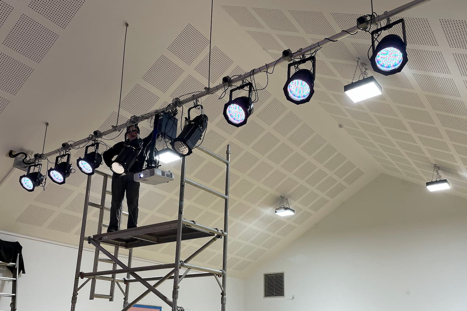 overhead studio lighting